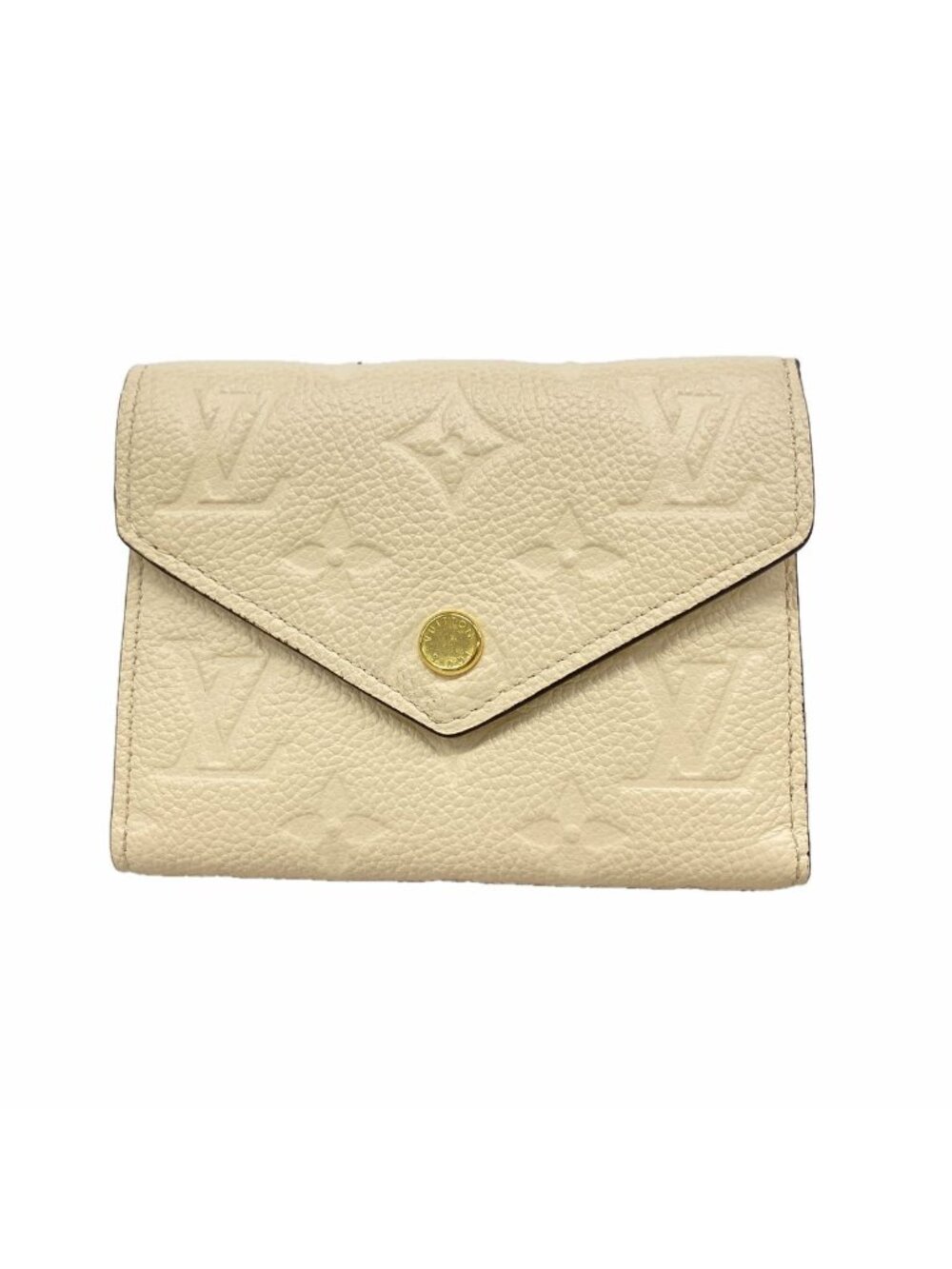 Louis Vuitton Trifold Wallet Monogram Empreinte Portefeuille Victorine Cream